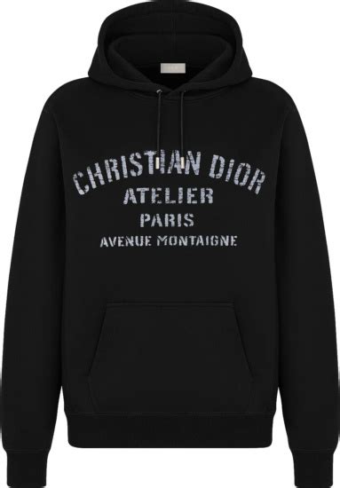 dior black hoodie mens|black and white dior hoodie.